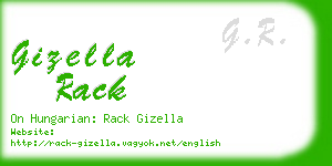 gizella rack business card